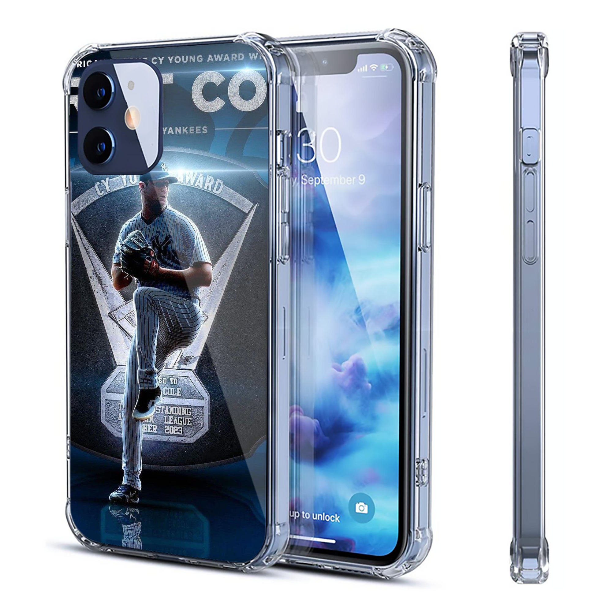 Gerrit Cole 15 Clear IPhone 12 Case – Soft TPU With UV Print – Enhanced Drop Protection, Precise Fit, Anti-Fingerprint, Customizable Design, Scratch-Resistant, Yellow-Resistant